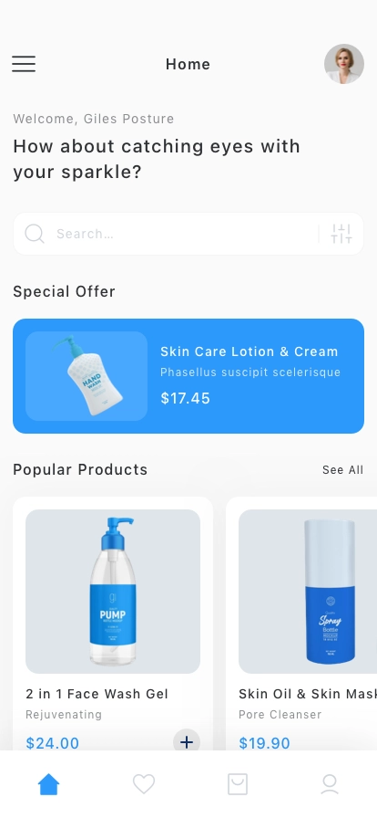 Skincare Store Mobile App UI Kit - Screenshot 2