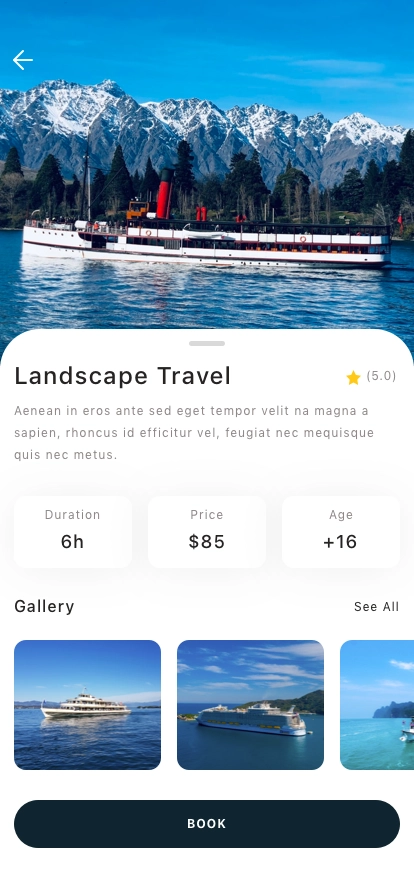 Trip & Travel Mobile App UI Kit - Screenshot 2