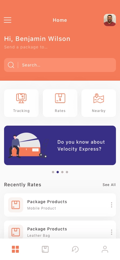 Parcel Delivery Mobile App UI Kit for Figma, Sketch & XD | UIworkshop