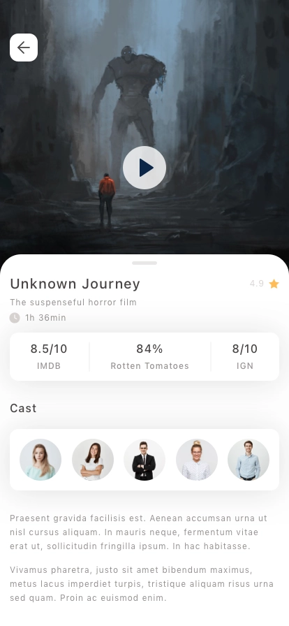 Cinema Booking Mobile App UI Kit - Screenshot 3