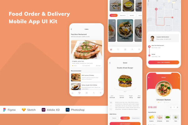 Food Order & Delivery Mobile App UI Kit