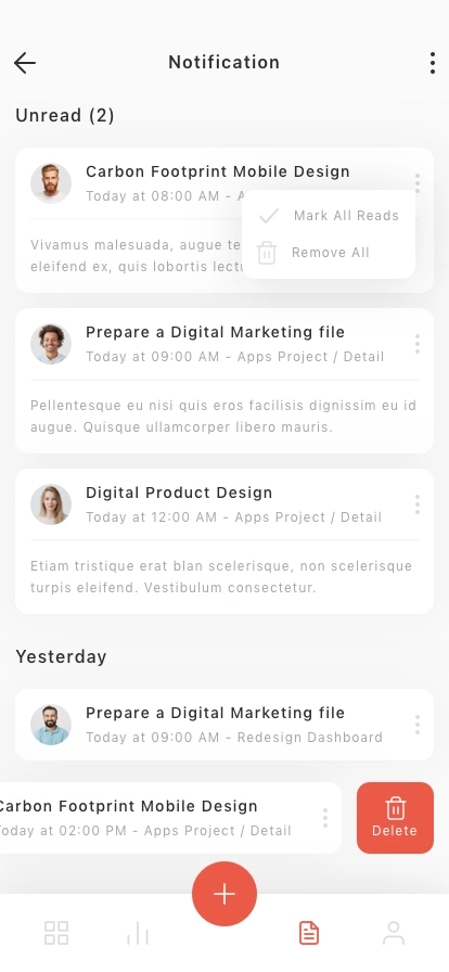 Project Management Mobile App UI Kit - Screenshot 5