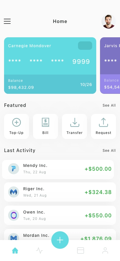 Wallet Finance Mobile App UI Kit - Screenshot 1