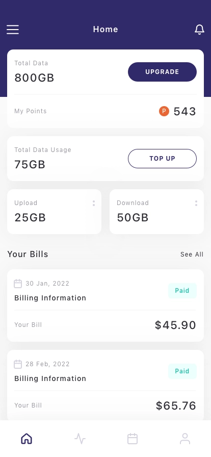 Internet Provider Mobile App UI Kit - Screenshot 1
