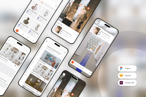Online Museum & Art Gallery Mobile App UI Kit