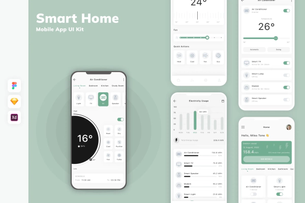 Smart Home Mobile App UI Kit