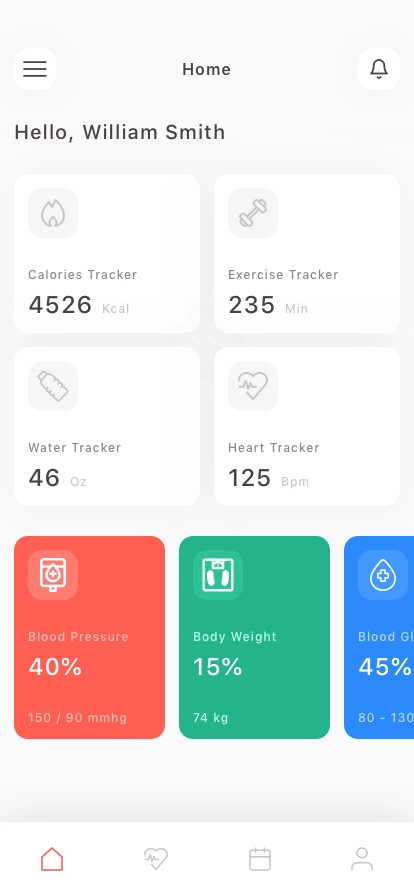 Blood Pressure Mobile App UI Kit - Screenshot 1