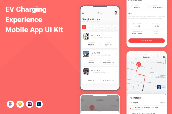 EV Charging Experience Mobile App UI Kit