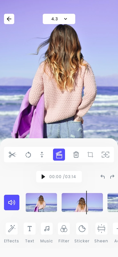 Video Editor & Render Mobile App UI Kit - Screenshot 1