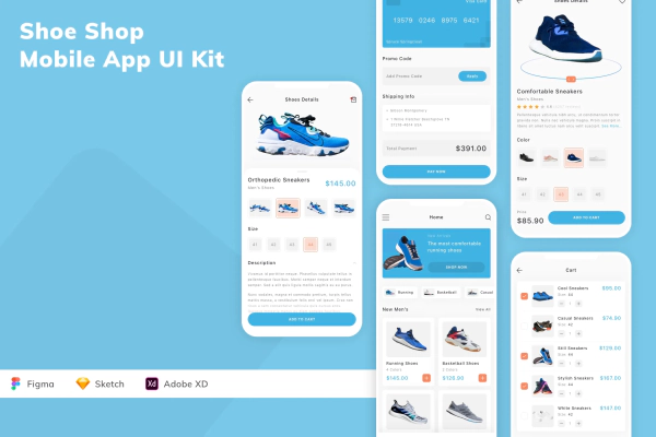 Shoe Shop Mobile App UI Kit
