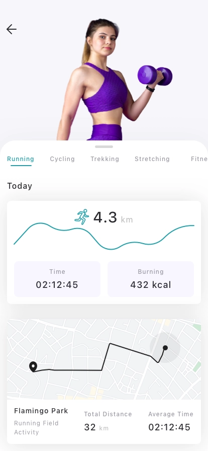 Health & Fitness Tracker Mobile App UI Kit - Screenshot 5