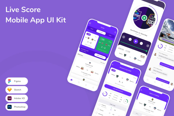 Live Score Mobile App UI Kit