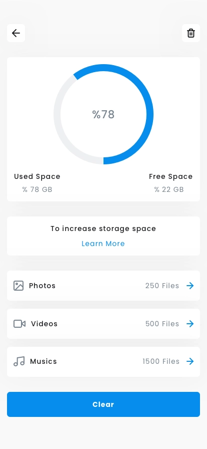 Cloud & File Manager App UI Kit - Screenshot 3