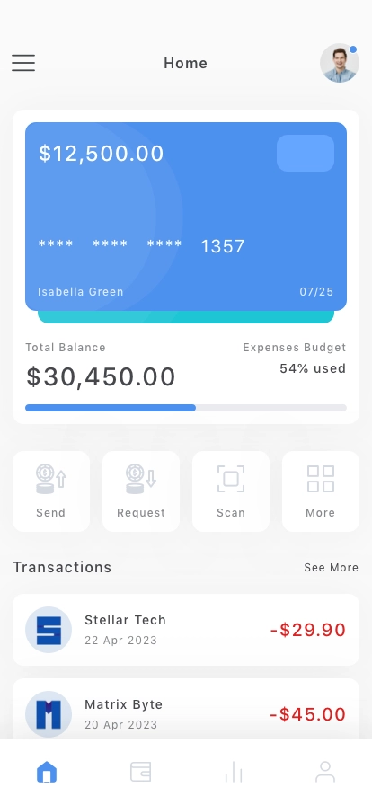 Finance & Banking Mobile App UI Kit - Screenshot 1