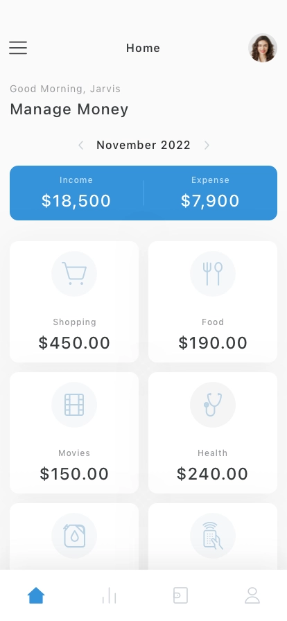 Manage Money Mobile App UI Kit - Screenshot 1