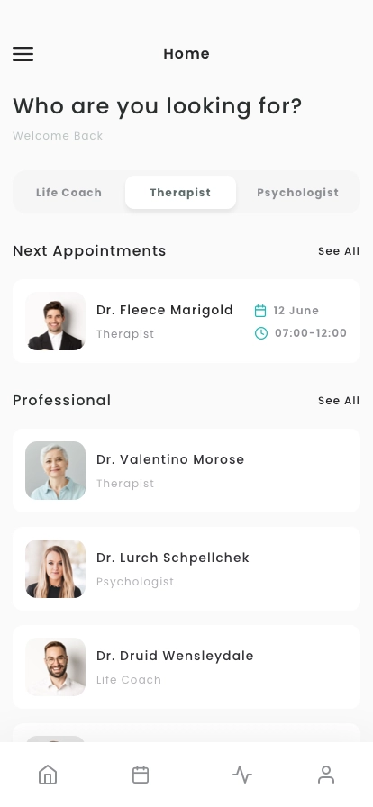 Online Therapy Mobile App UI Kit - Screenshot 1