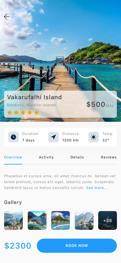 Travel Booking Mobile App UI Kit - Screenshot 3