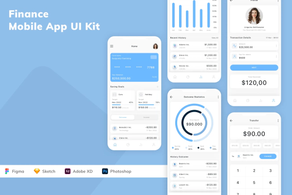 Finance Mobile App UI Kit