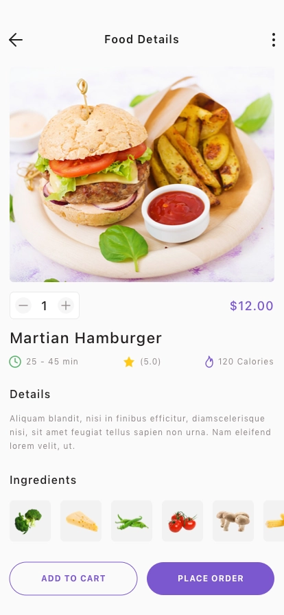 Food Ordering Mobile App UI Kit - Screenshot 3