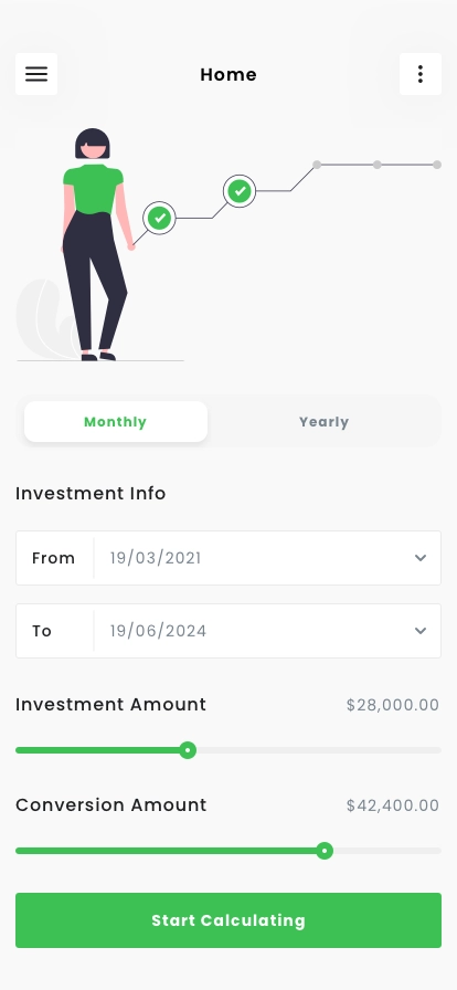 ROI & Investment Calculator Mobile App UI Kit - Screenshot 5