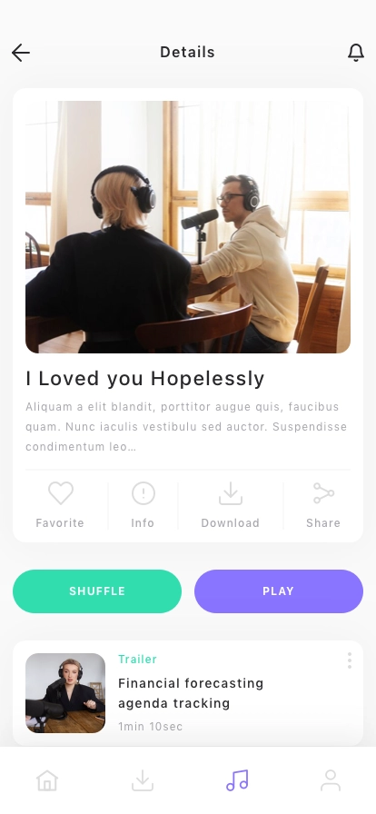 Music & Podcast Mobile App UI Kit - Screenshot 4