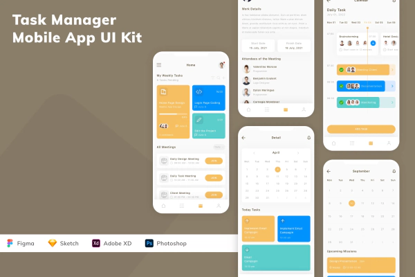 Task Manager Mobile App UI Kit