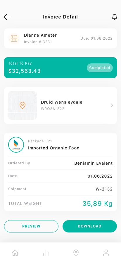 Shipment Tracking Mobile App UI Kit - Screenshot 4