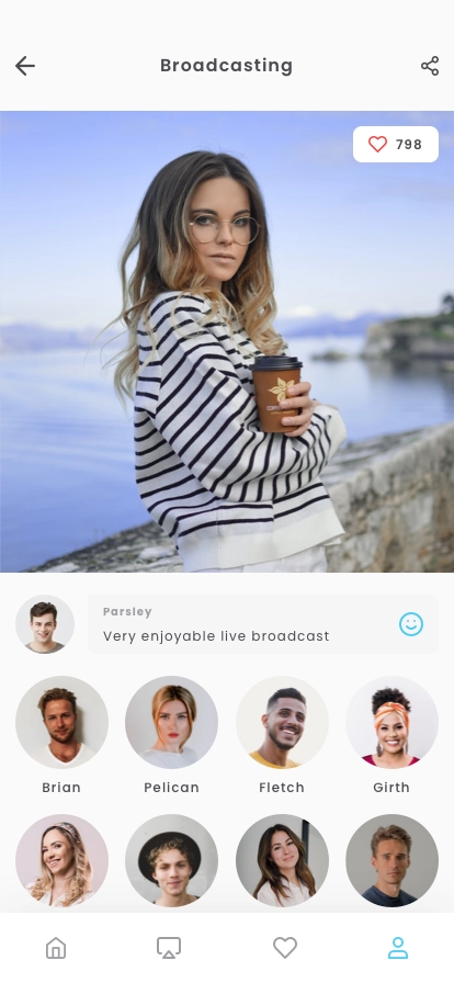 Live Streaming & Broadcasting Mobile App UI Kit - Screenshot 4