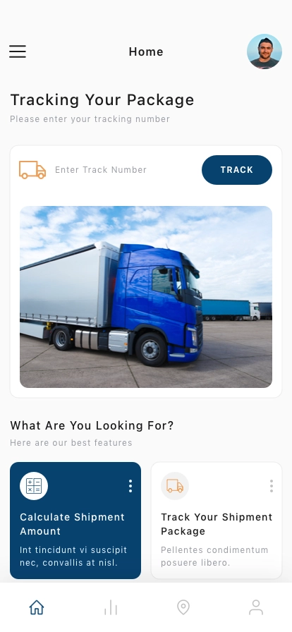 Parcel Tracking Mobile App UI Kit - Screenshot 1