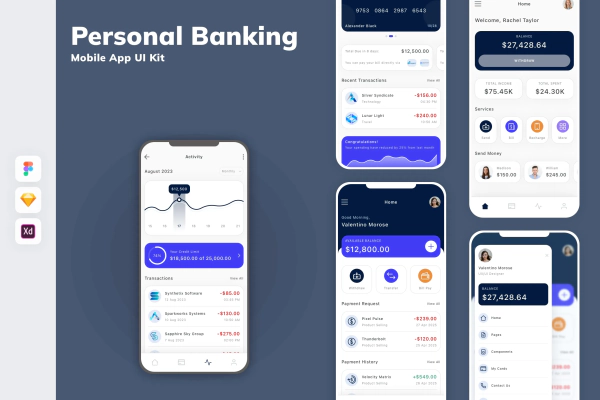 Personal Banking Mobile App UI Kit