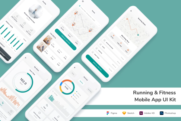 Running & Fitness Mobile App UI Kit