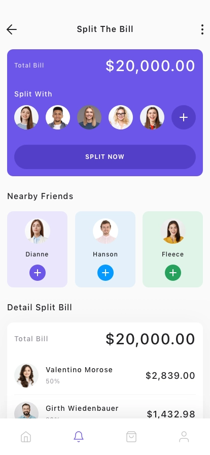 Split Bill Mobile App UI Kit - Screenshot 2