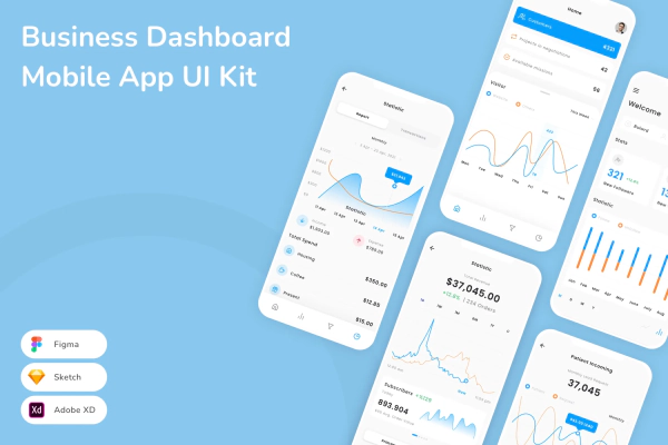 Business Dashboard Mobile App UI Kit
