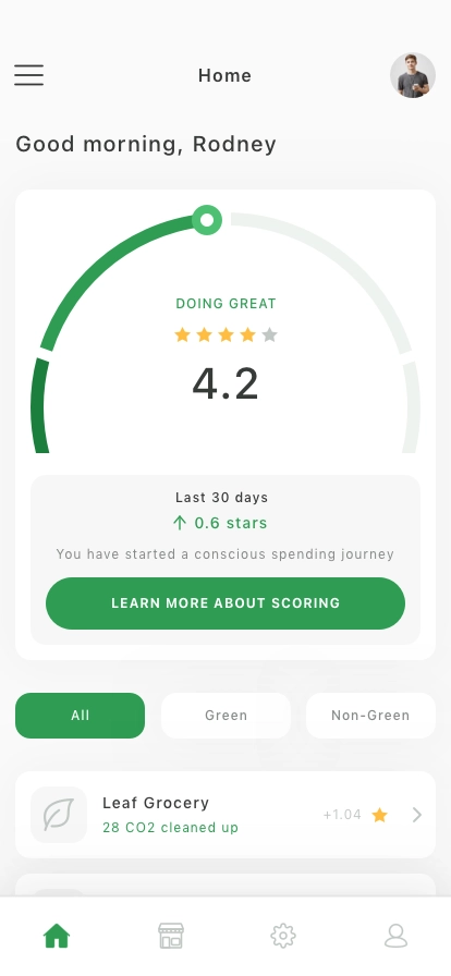 Green Brands Finder Mobile App UI Kit - Screenshot 2