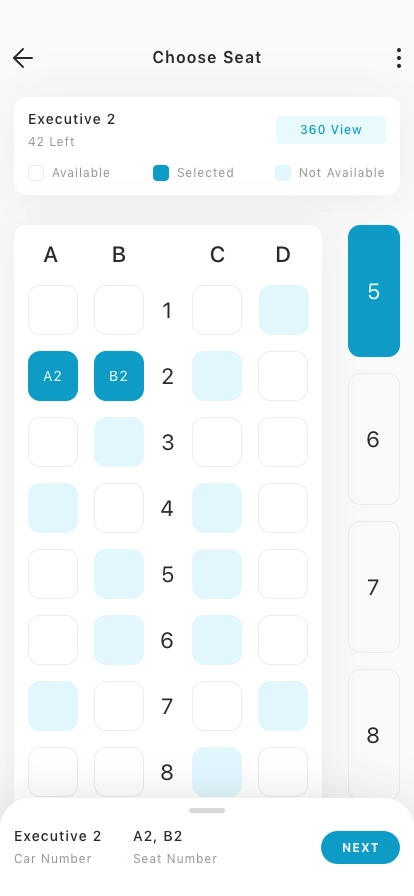 Train Booking App UI Kit - Screenshot 2