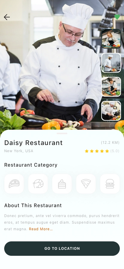 Restaurant Search Mobile App UI Kit - Screenshot 5