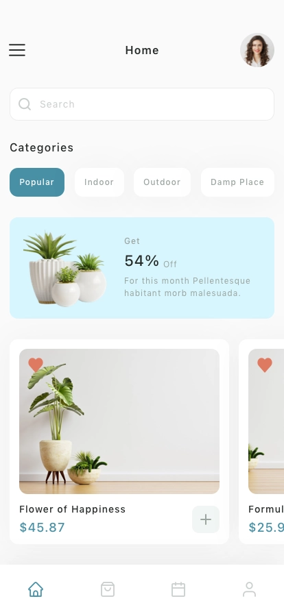 Plant Shop Mobile App UI Kit - Screenshot 1