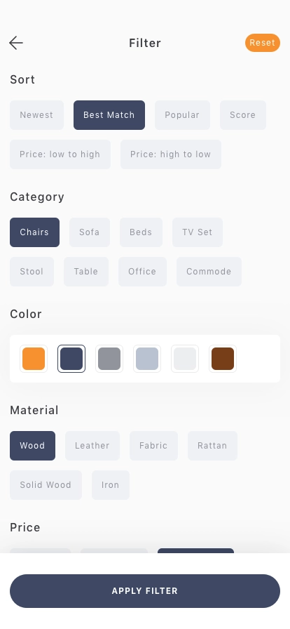 Furniture Ecommerce App UI Kit - Screenshot 3