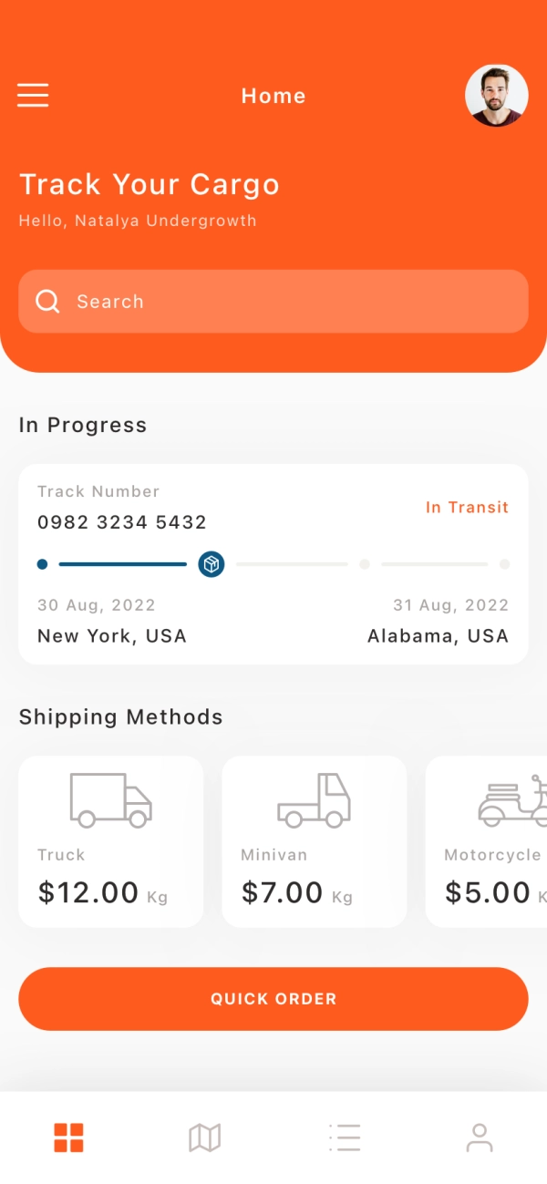 Package Tracker Mobile App UI Kit - Screenshot 1