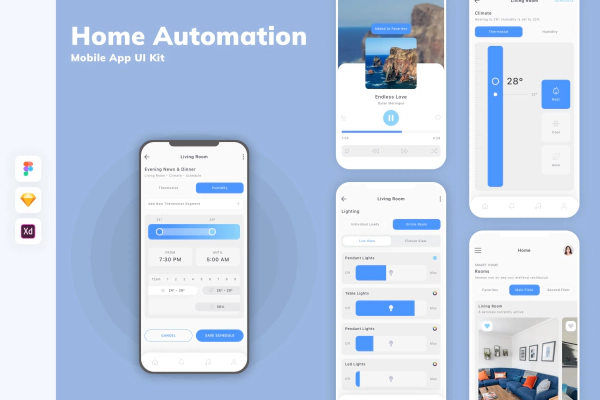 Home Automation Mobile App UI Kit
