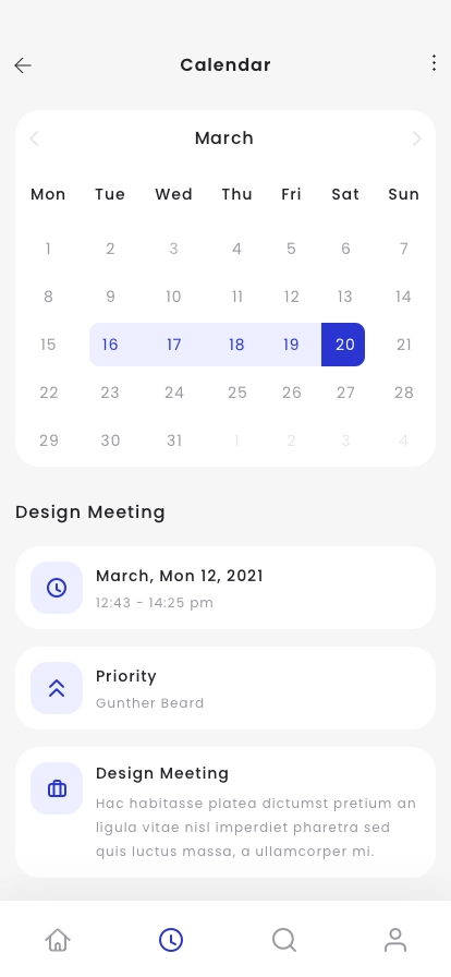 Calendar Pages App UI Kit for Figma, Sketch & XD | UIworkshop