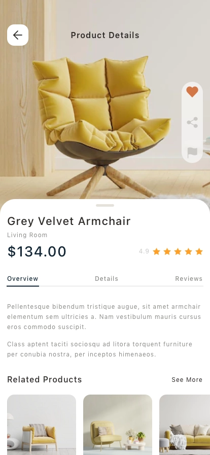 Home Furniture Mobile App UI Kit - Screenshot 5