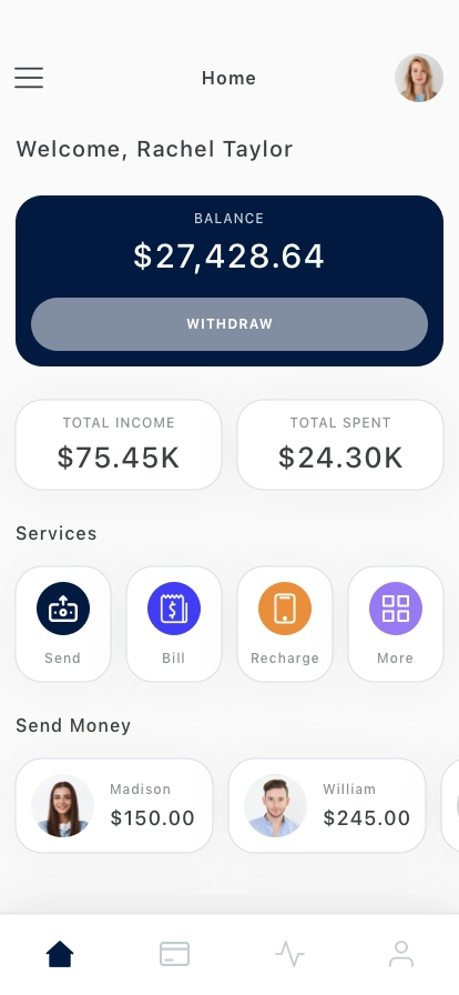 Personal Banking Mobile App UI Kit - Screenshot 3