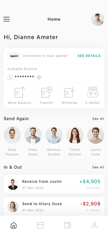 Wallet & Finance Mobile App UI Kit - Screenshot 1