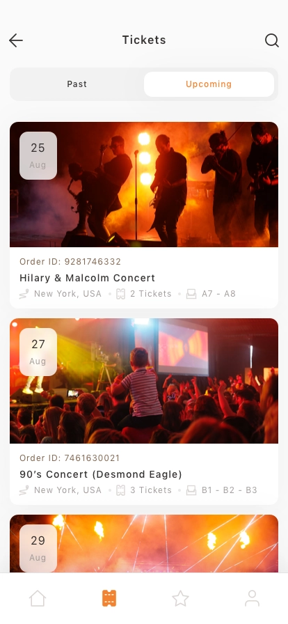 Concert Ticket Mobile App UI Kit - Screenshot 3