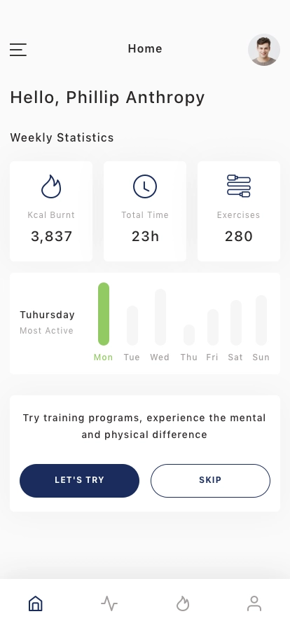 Fitness & Workout Mobile App UI Kit - Screenshot 1