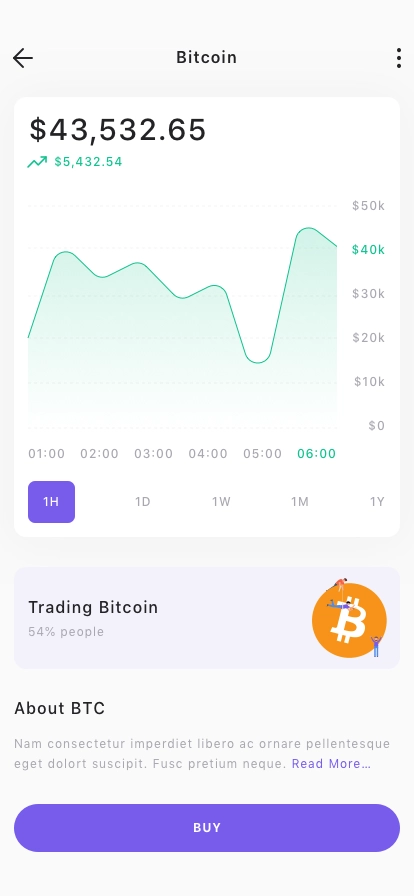 Crypto Trading Market App UI Kit - Screenshot 3