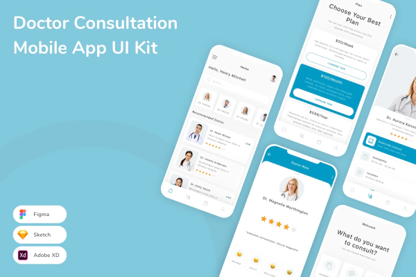 Doctor Consultation Mobile App UI Kit