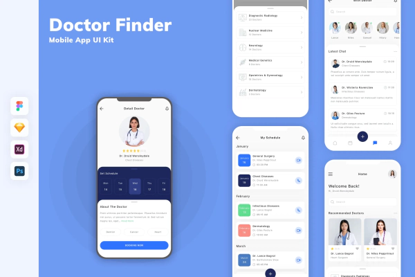 Doctor Finder Mobile App UI Kit