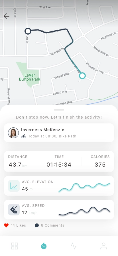 Activity Tracker Mobile App UI Kit - Screenshot 2